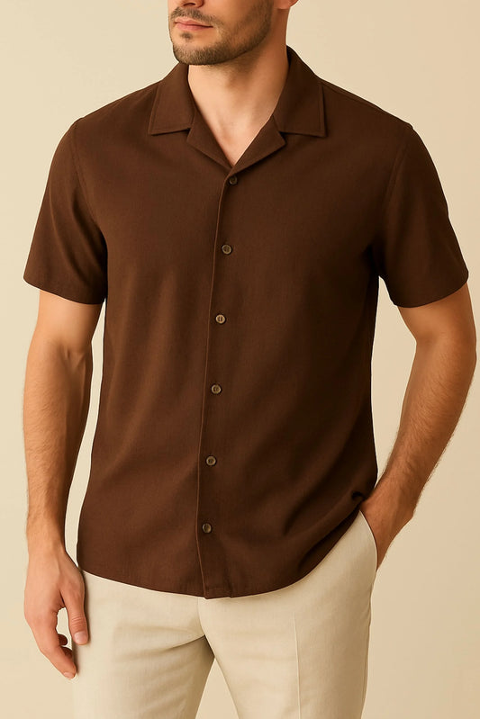 LINEN TEXTURED CUBAN | BROWN
