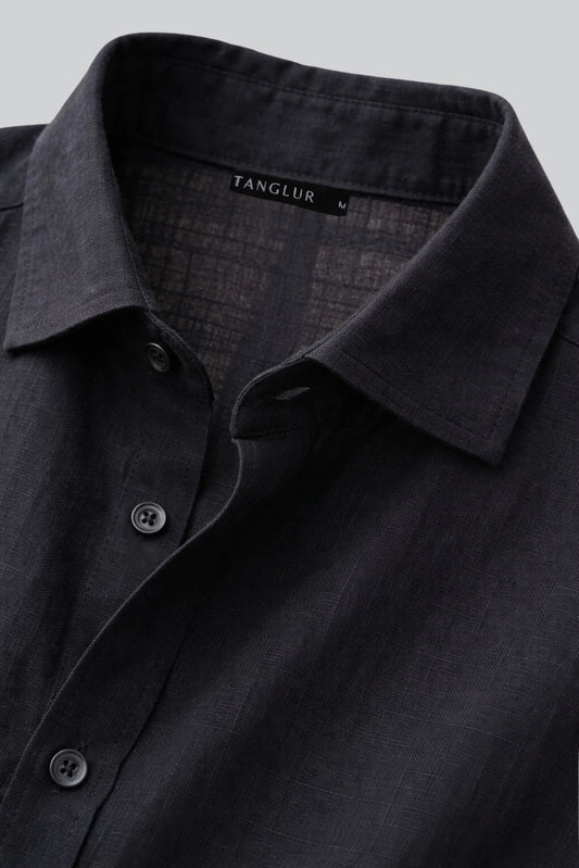 LINEN SHIRT | BLACK