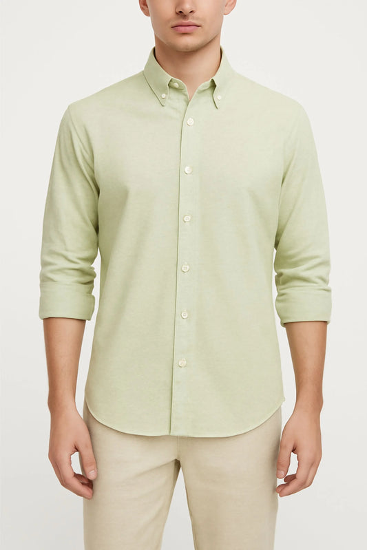 LINEN SHIRT | PISTACHIO GREEN