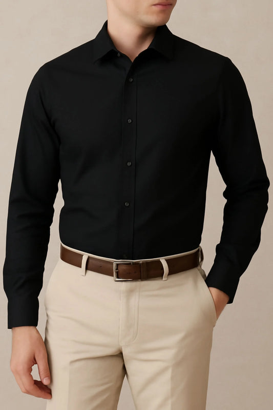 FORMAL OXFORD SHIRT | BLACK