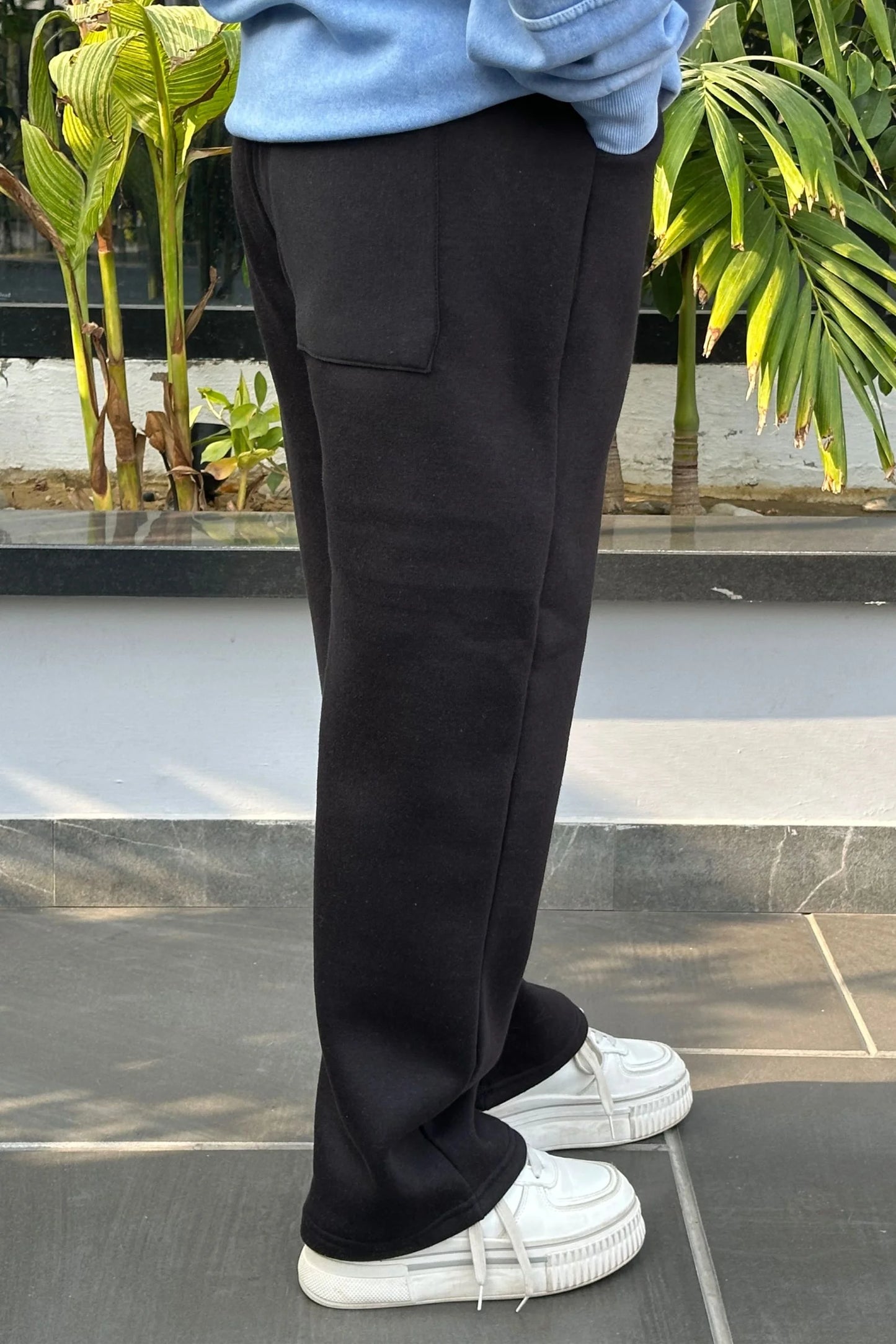 23 WIDE LEG BAGGY SWEATPANTS | BLACK