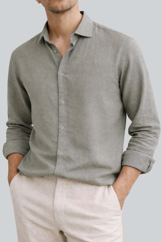 LINEN SHIRT | SAGE GREEN