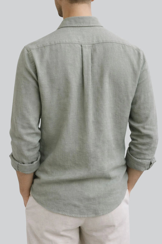 LINEN SHIRT | SAGE GREEN