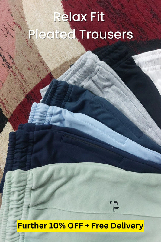 PACK OF 3 | PLEATED TROUSERS