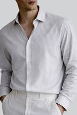 PINSTRIPED SHIRT | ASH GREY
