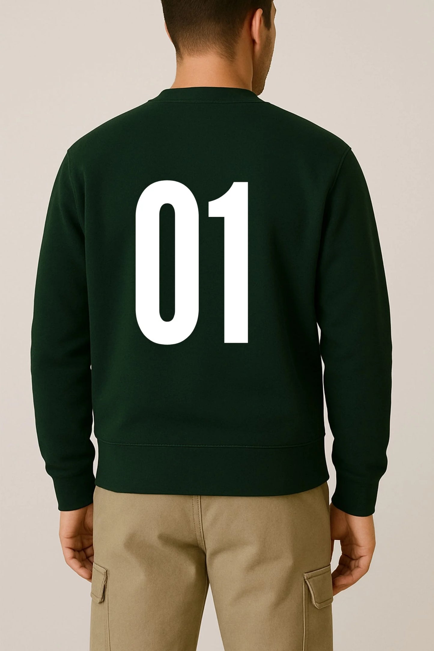 HUSTLER 01 SWEATSHIRT | BOTTLE GREEN