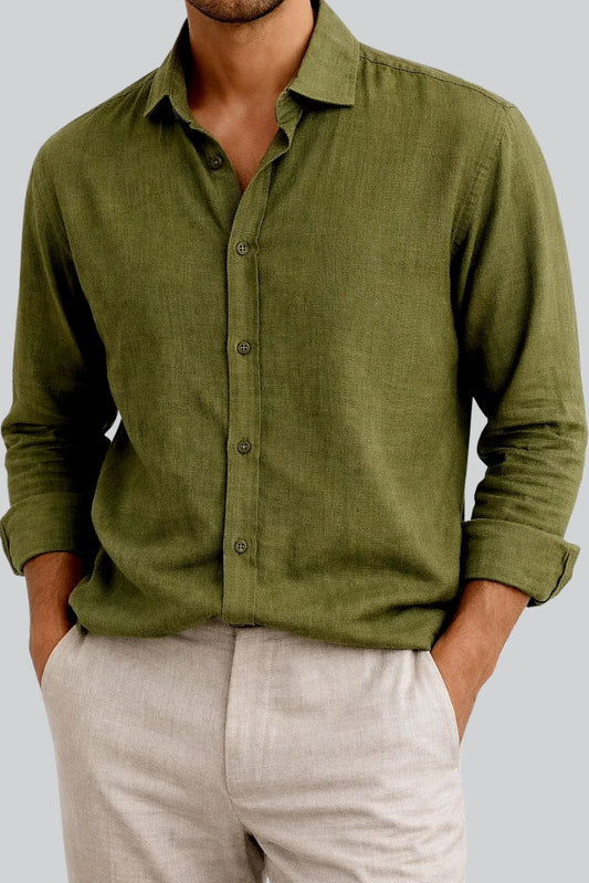 LINEN SHIRT | ARMY GREEN