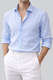 LINEN SHIRT | GLACIER BLUE
