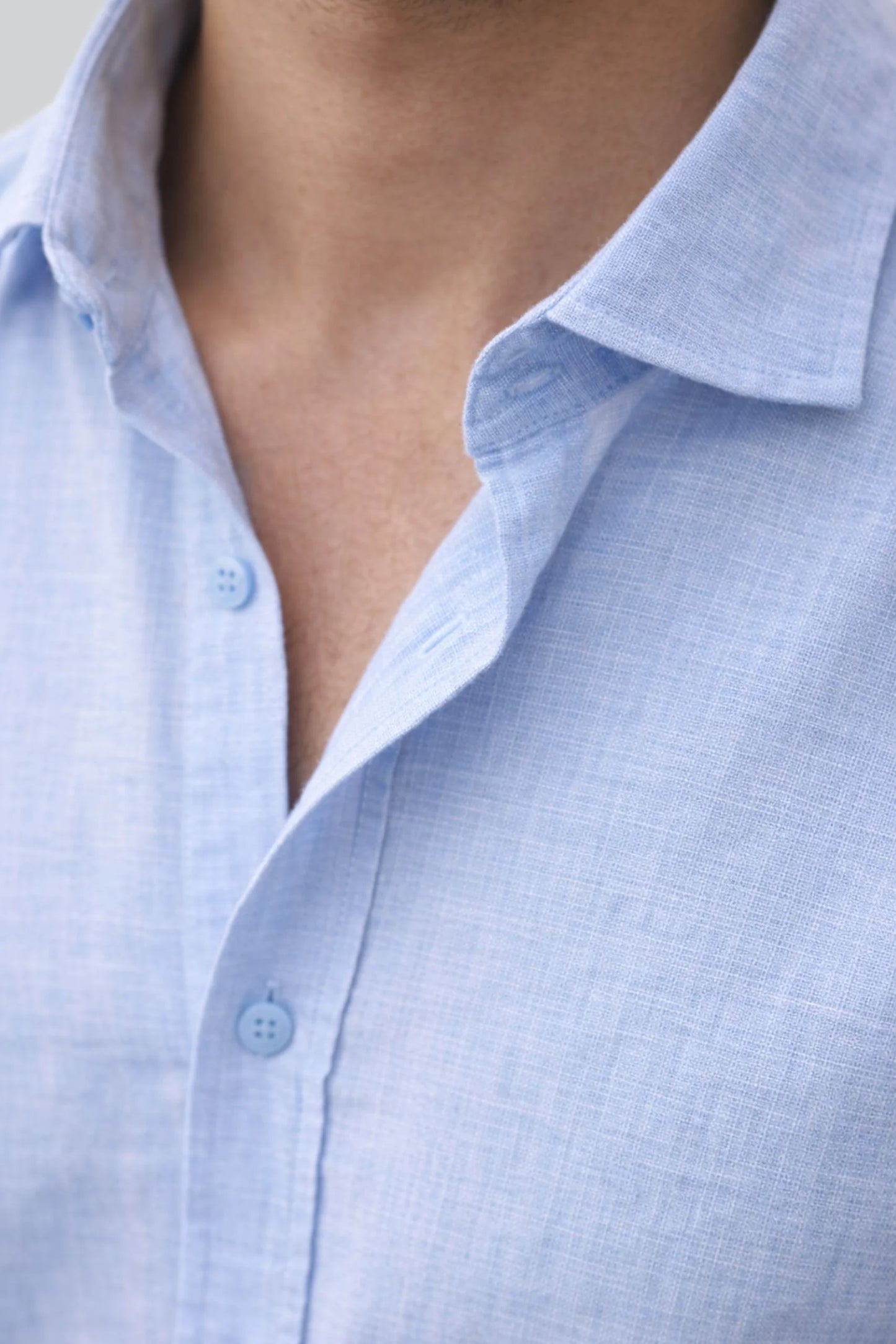 LINEN SHIRT | GLACIER BLUE