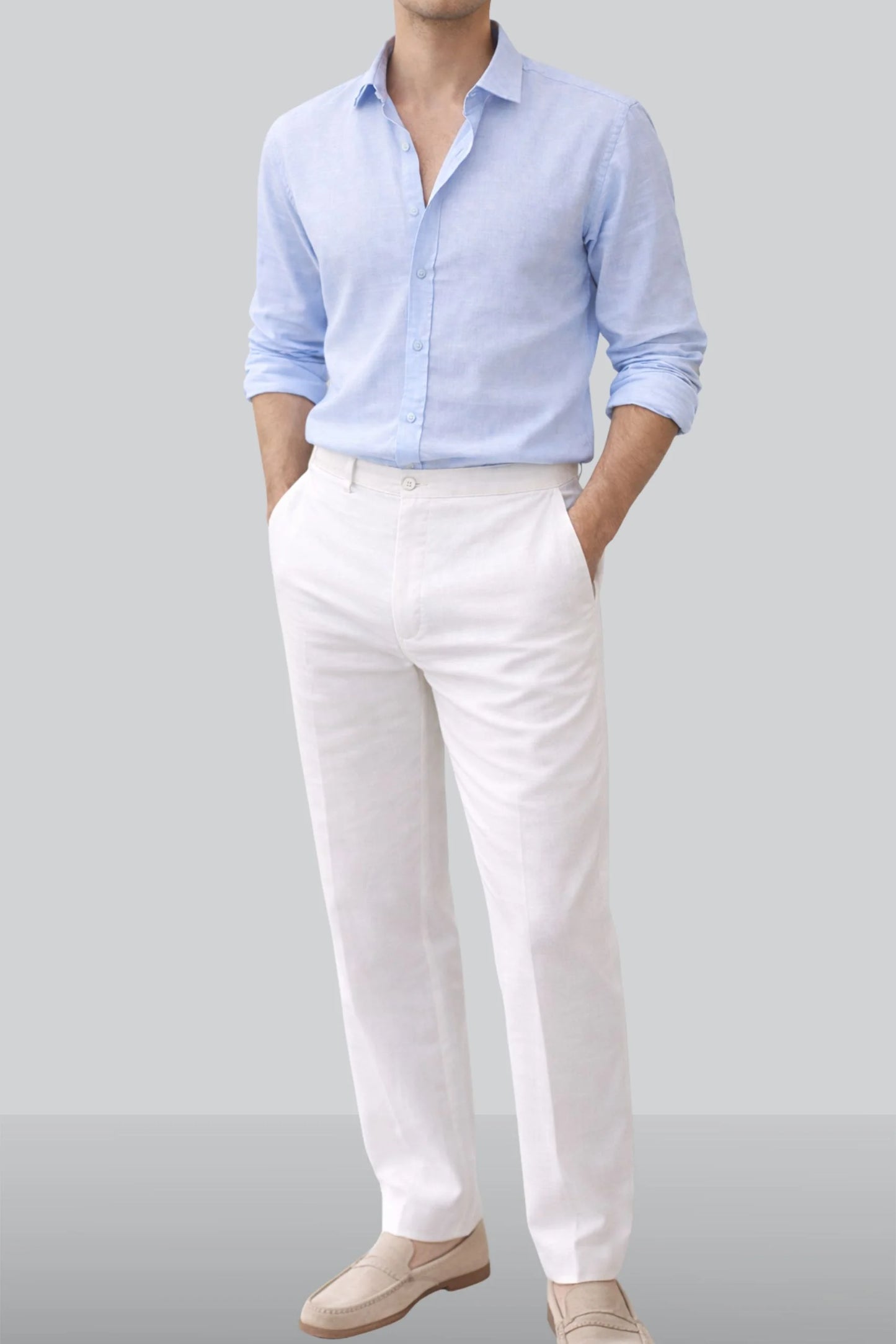 LINEN SHIRT | GLACIER BLUE