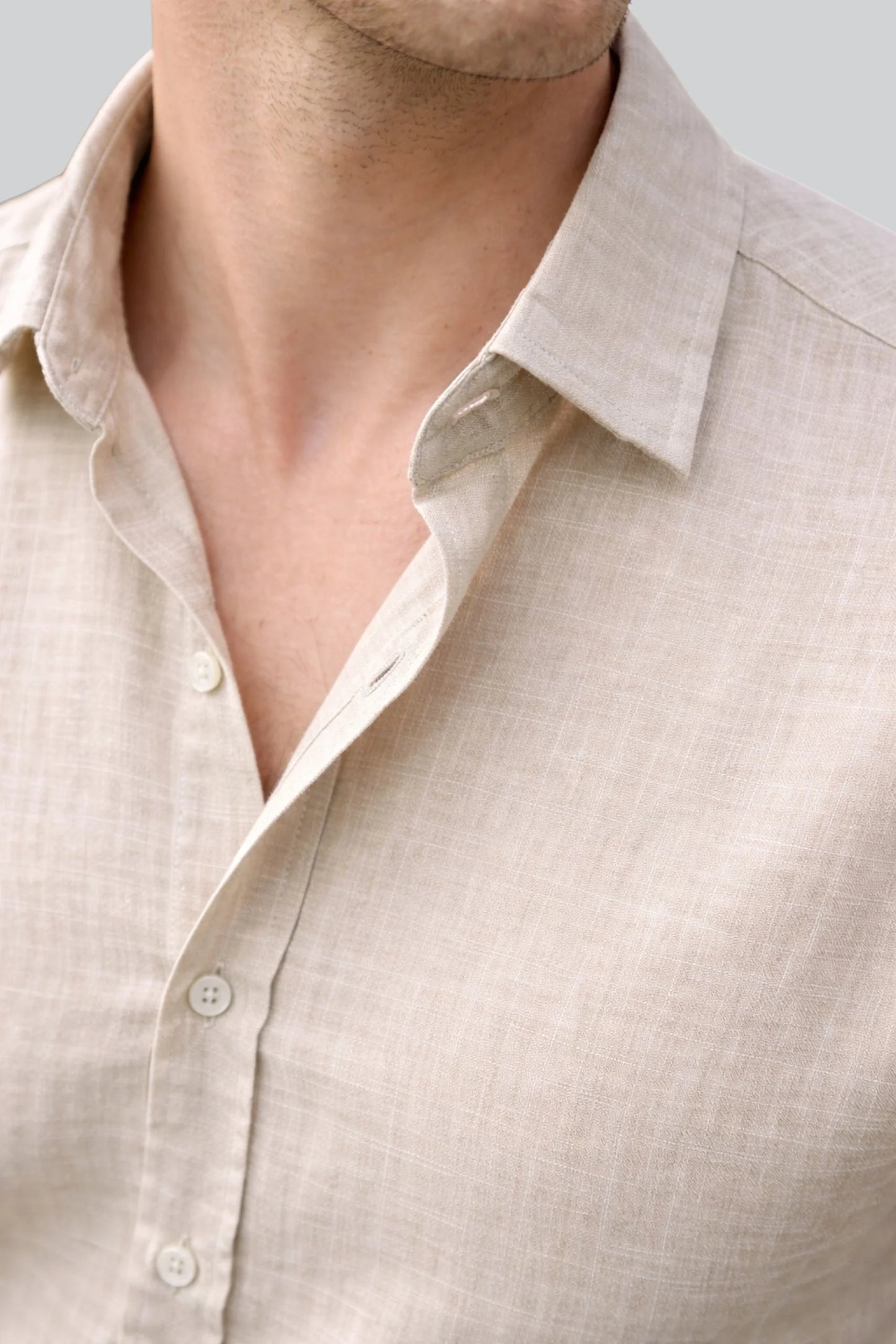 LINEN SHIRT | OAT MEAL