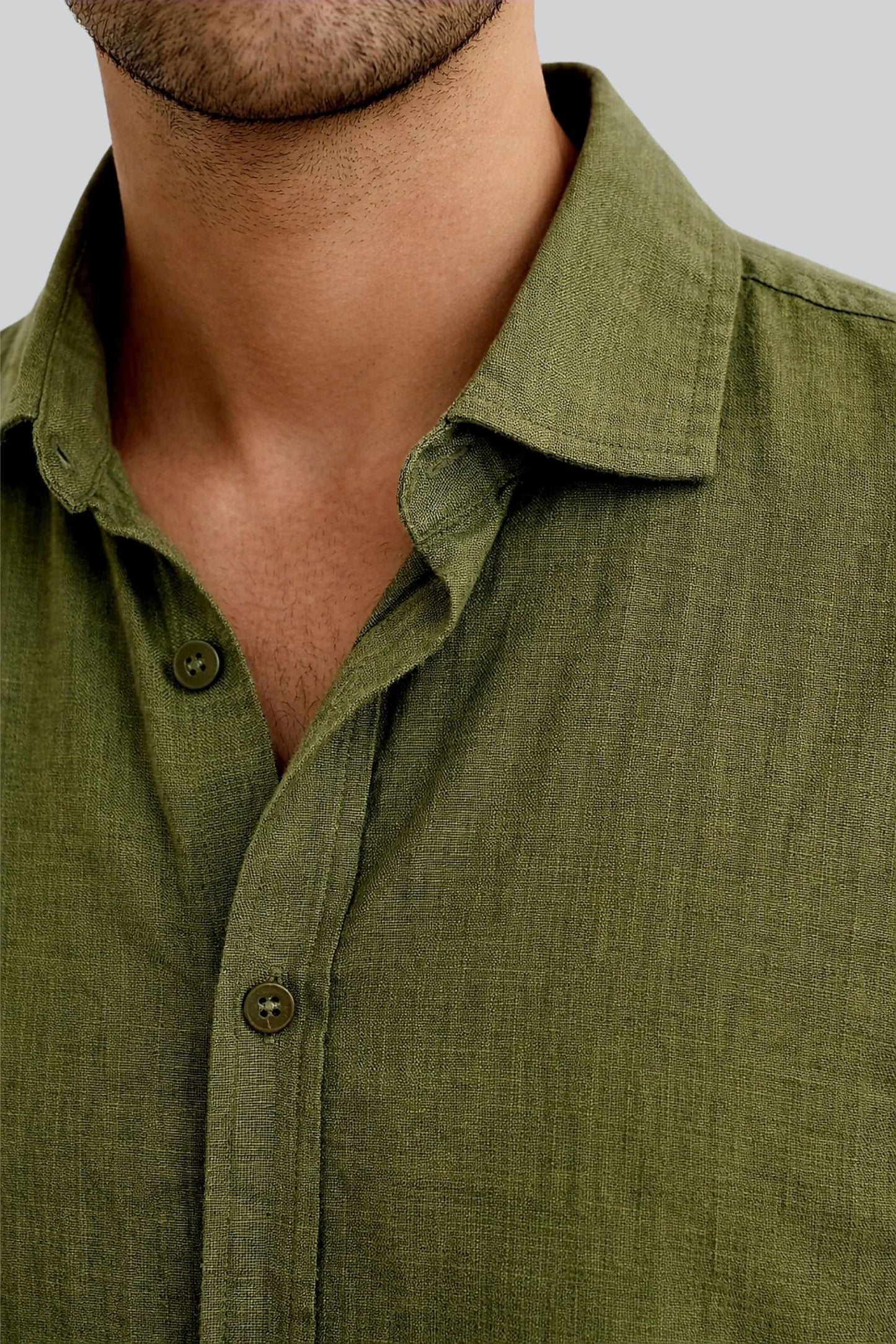 LINEN SHIRT | ARMY GREEN