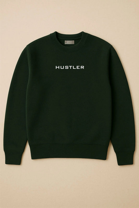 HUSTLER 01 SWEATSHIRT | BOTTLE GREEN