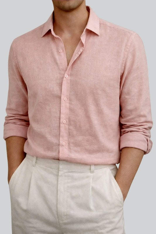 LINEN SHIRT | BUBBLE GUM