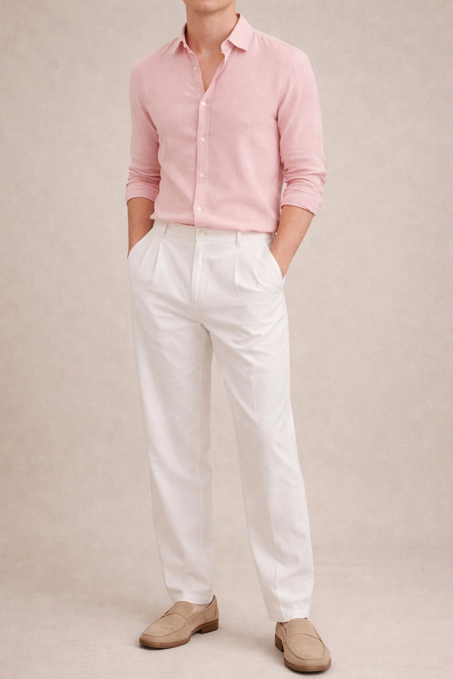 LINEN SHIRT | BUBBLE GUM