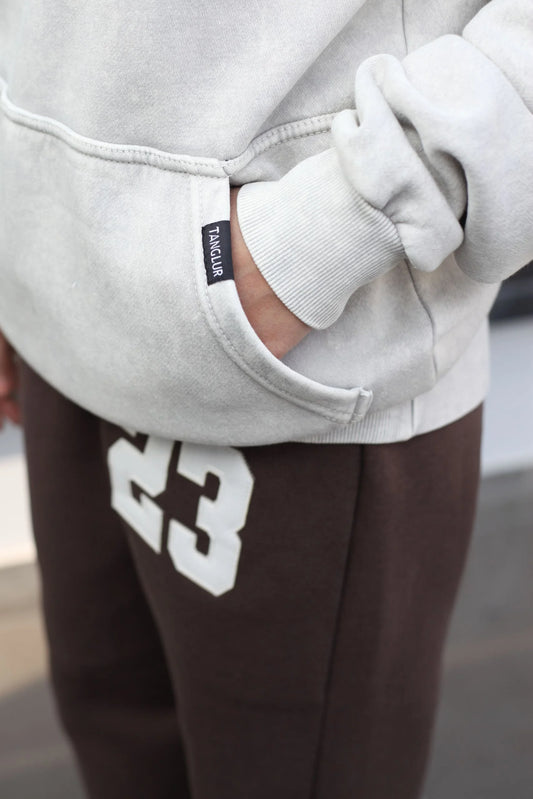 23 WIDE LEG BAGGY SWEATPANTS | DARK BROWN
