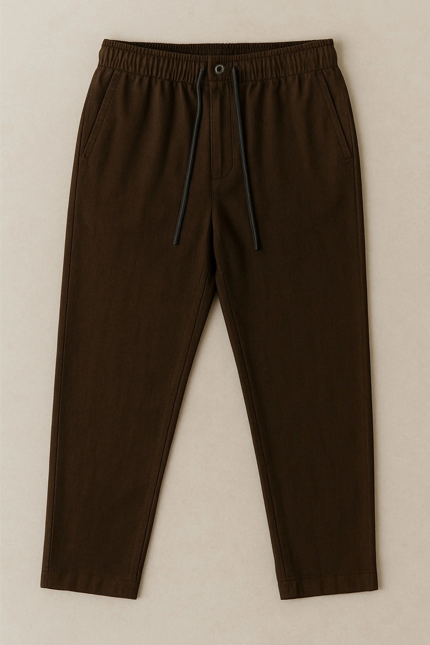 LINEN TROUSER | DARK BROWN