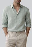 LINEN SHIRT | MIST GREEN
