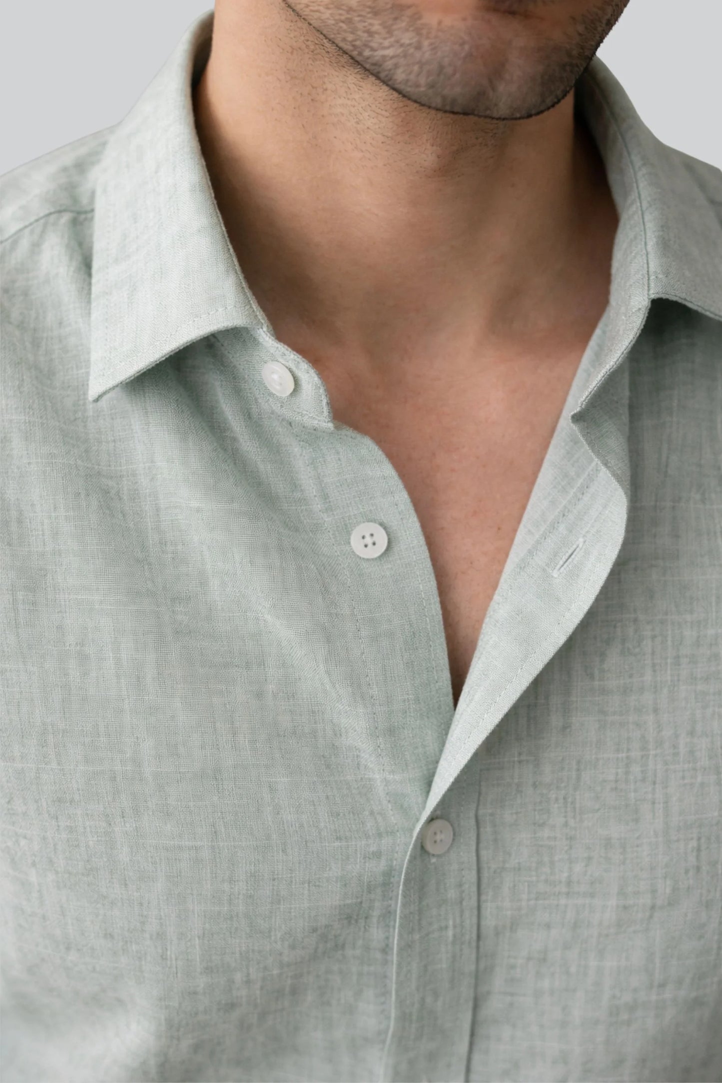 LINEN SHIRT | MIST GREEN
