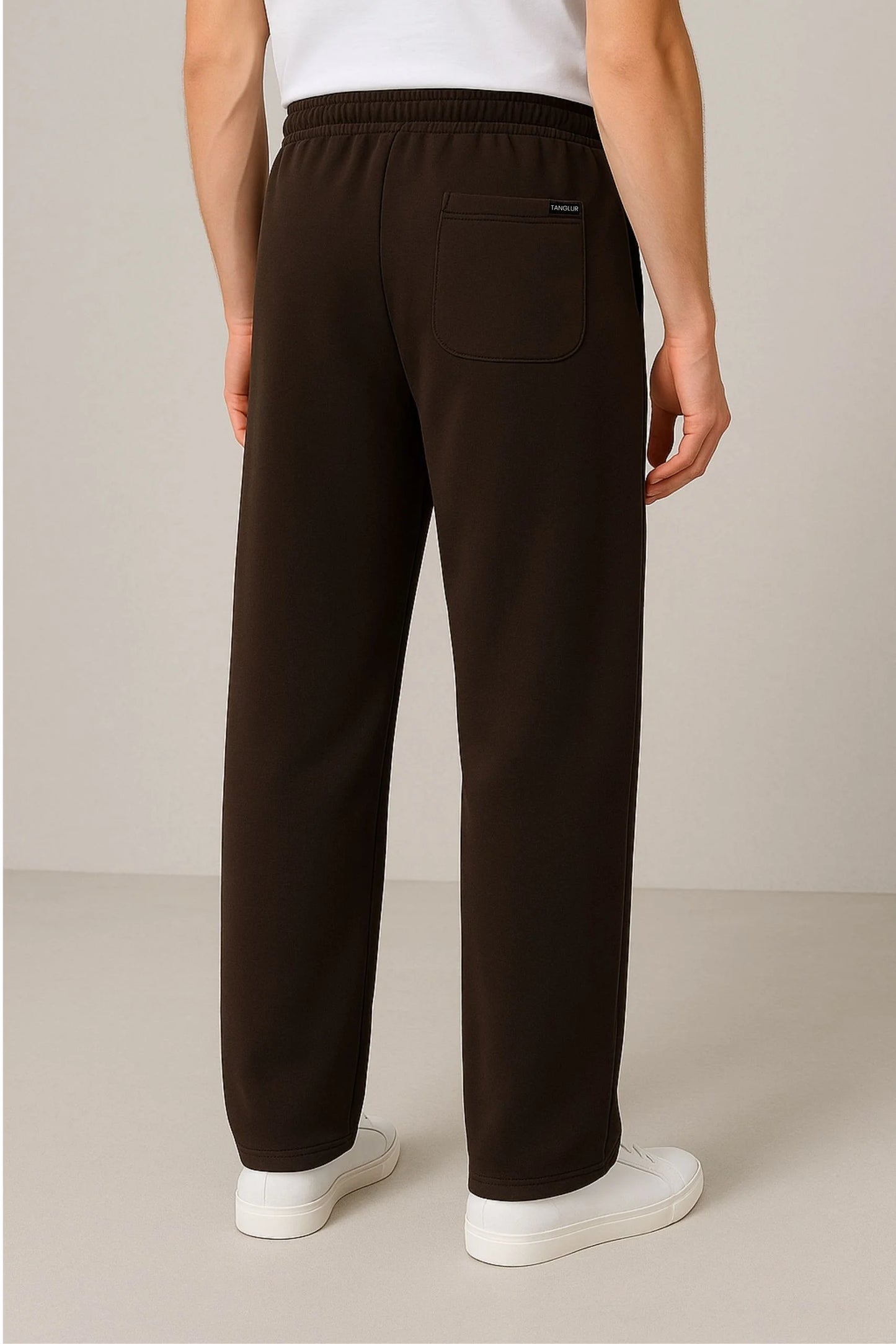 WIDE LEG BAGGY TROUSERS | DARKBROWN