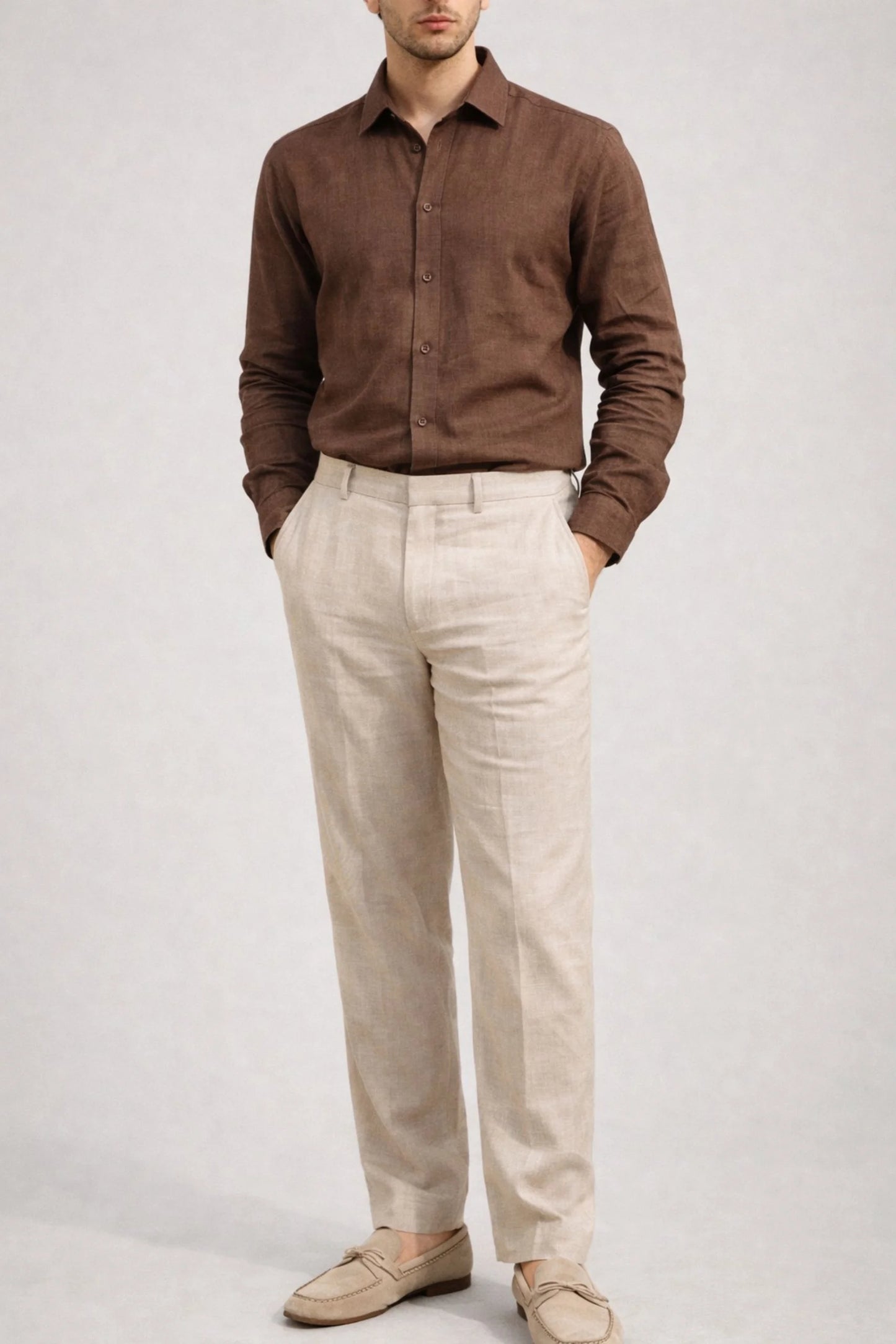 LINEN SHIRT | COCO BROWN