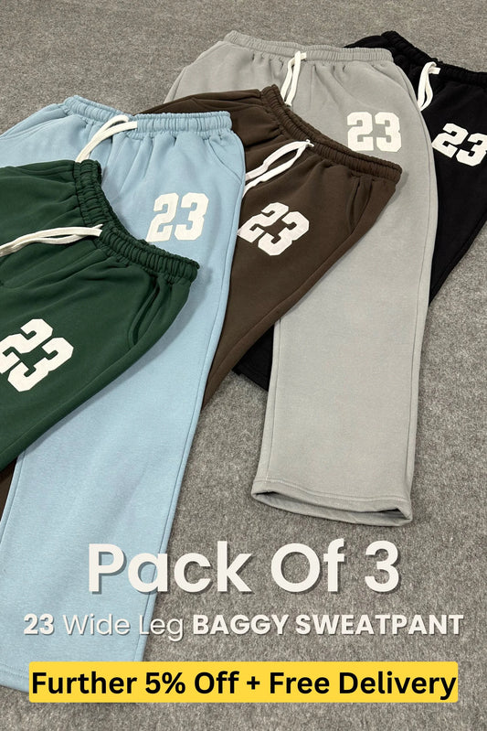 PACK OF 3 | 23 WIDE LEG BAGGY SWEATPANTS