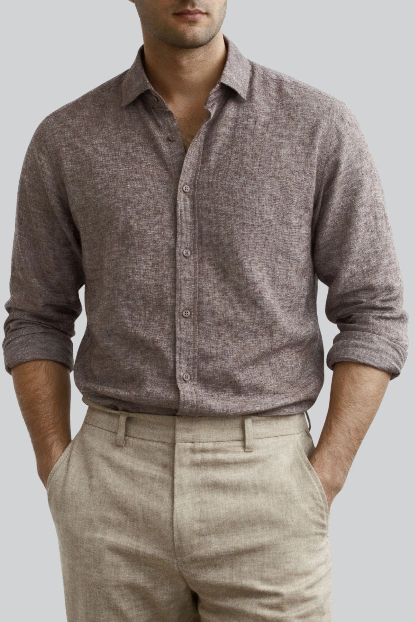 LINEN SHIRT | ROASTED ALMOND