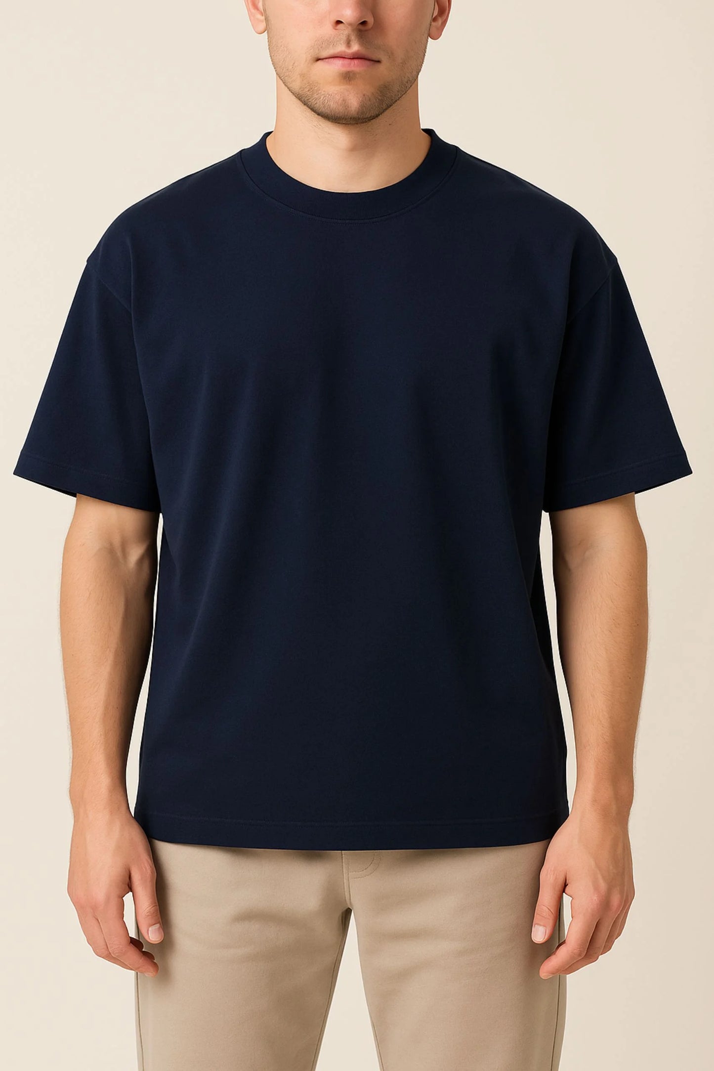 HEAVY GSM DROP SHOULDER TEE | NAVY