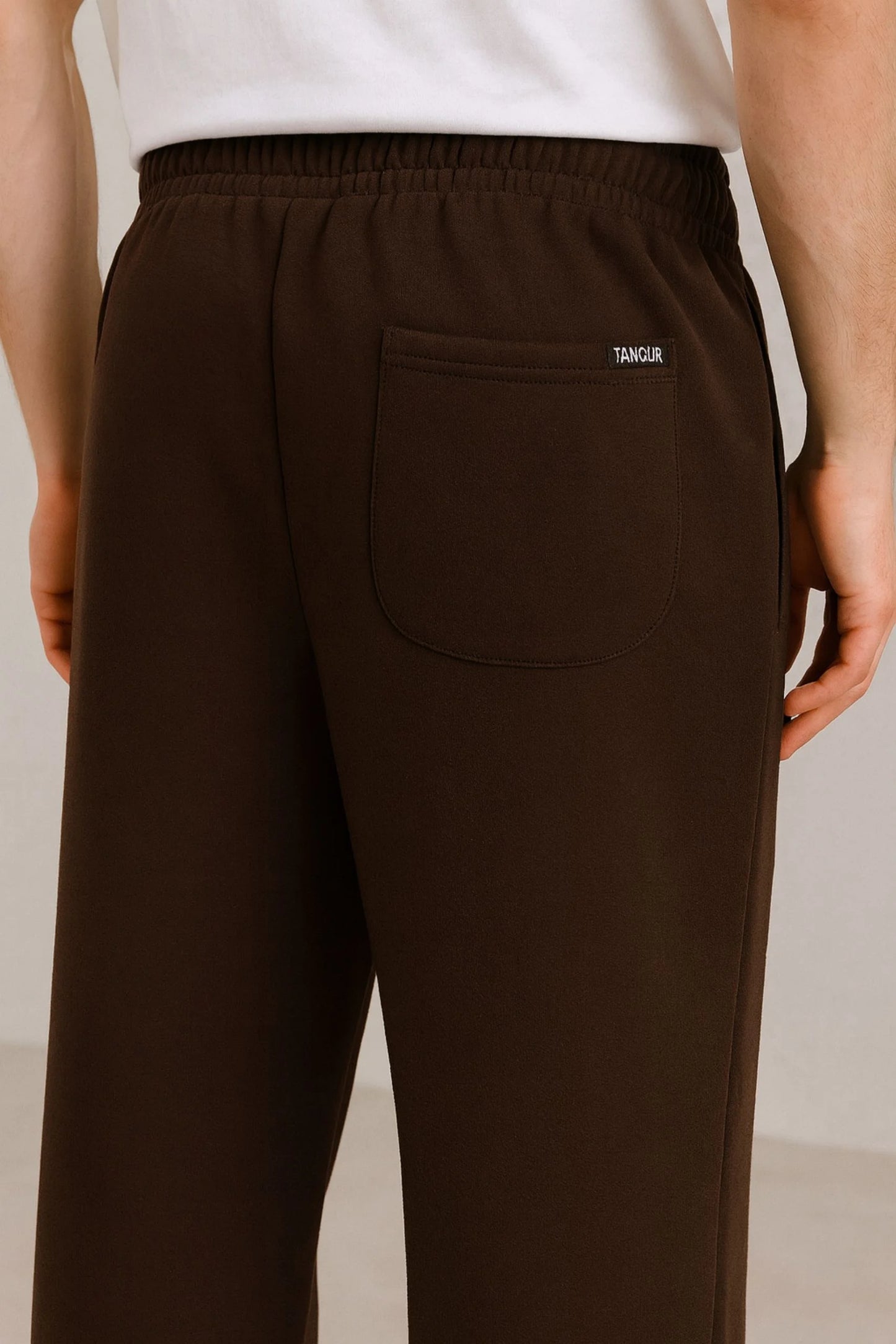 WIDE LEG BAGGY TROUSERS | DARKBROWN