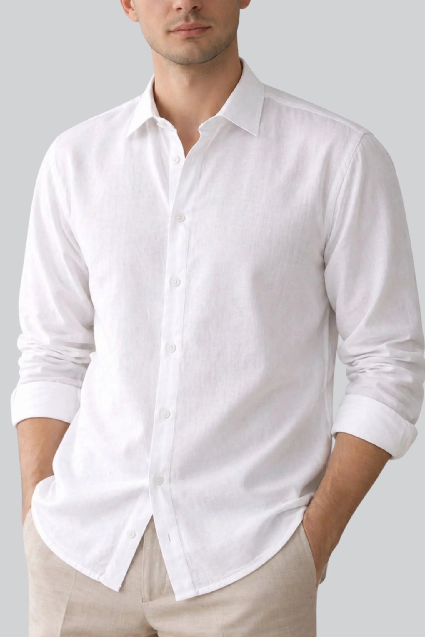 LINEN SHIRT | WHITE