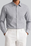 PIN STRIPED SHIRT | CHARCOAL