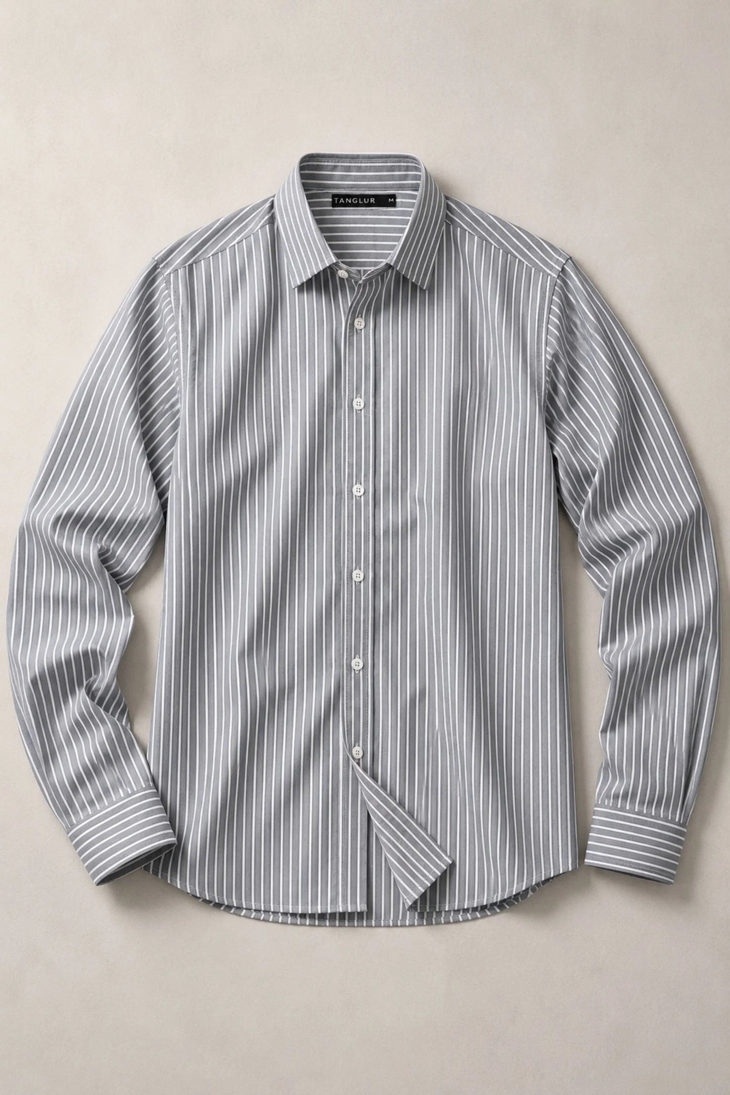PIN STRIPED SHIRT | CHARCOAL