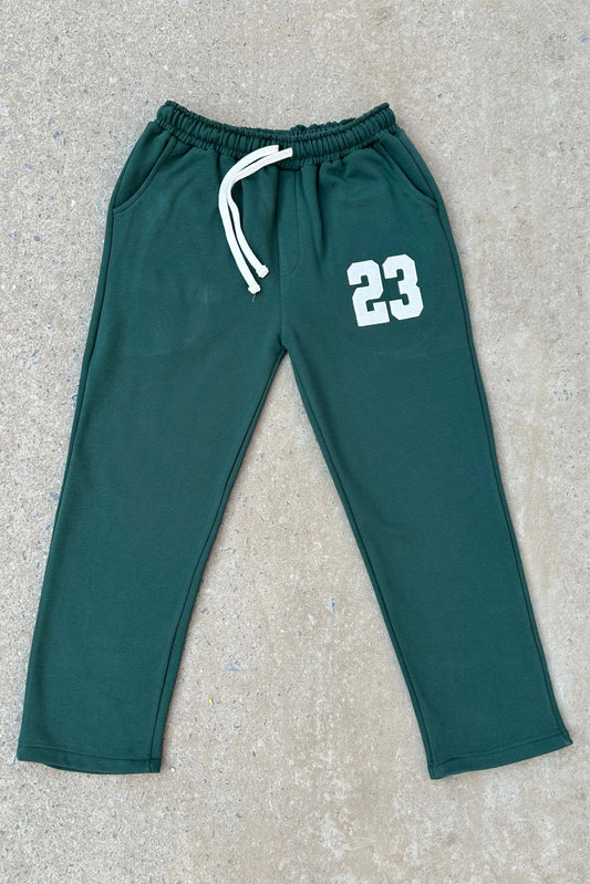 23 WIDE LEG BAGGY SWEATPANTS | MARBLE GREEN