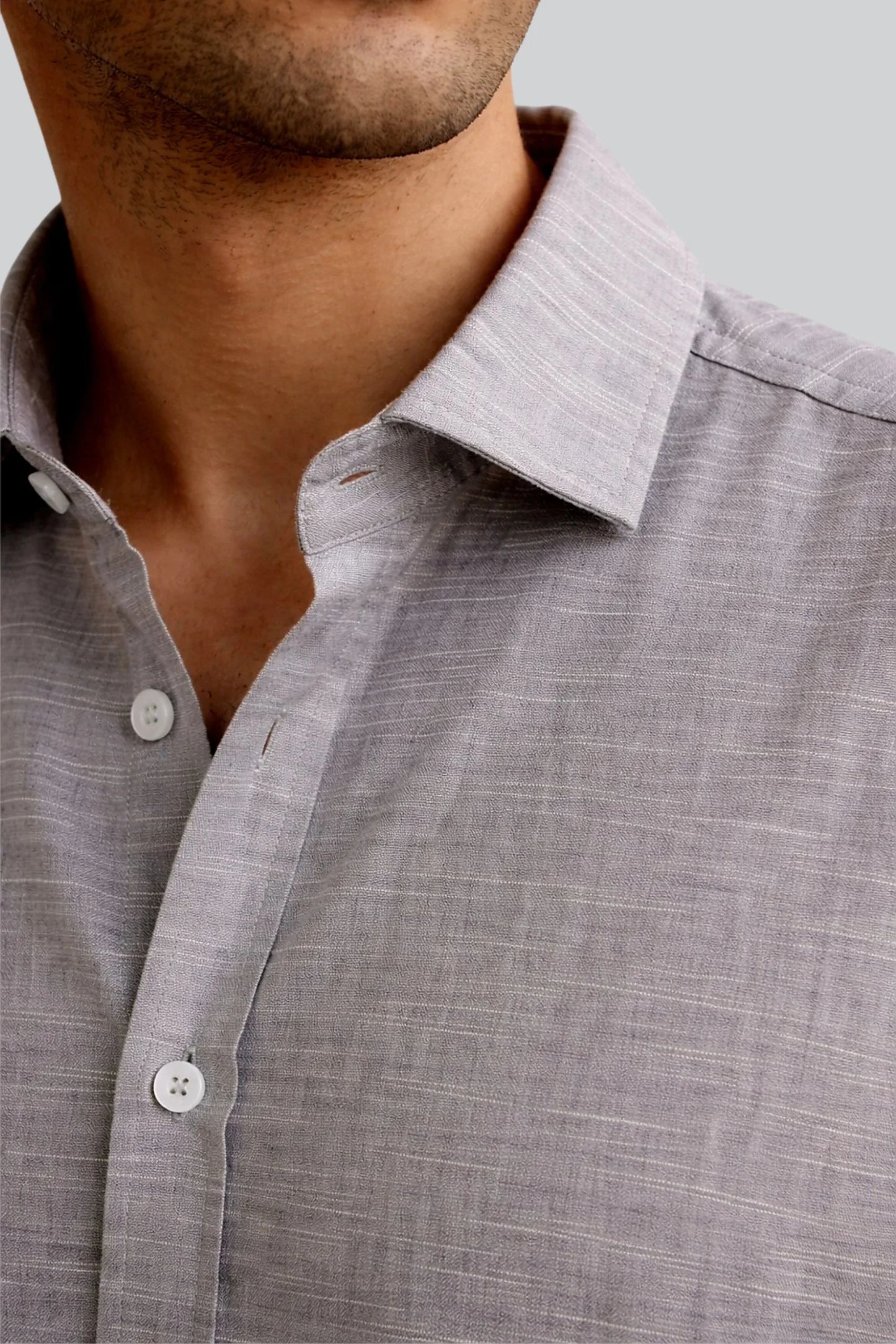 LINEN SHIRT | SMOKE GRAY