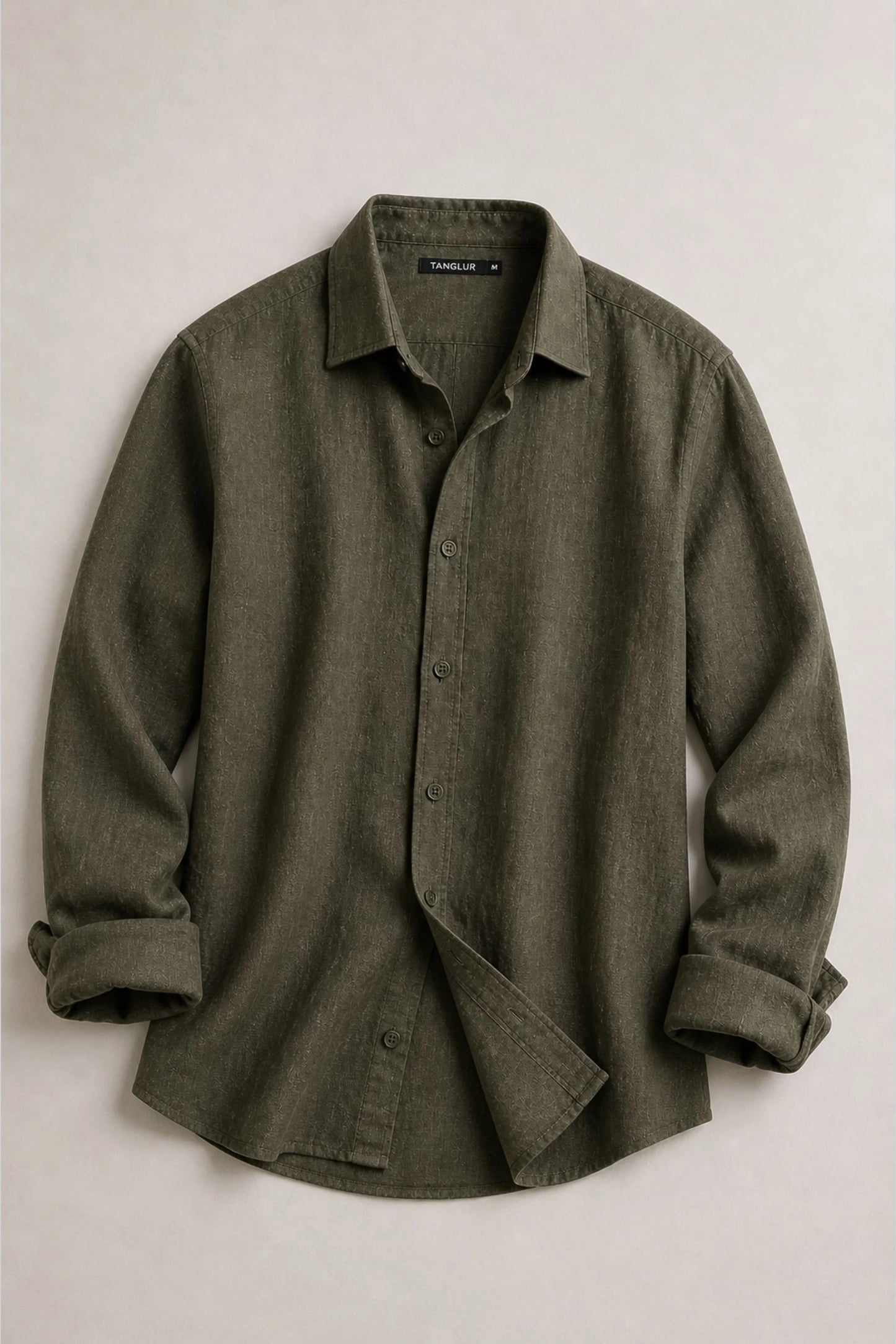 LINEN SHIRT | OLIVE GREEN