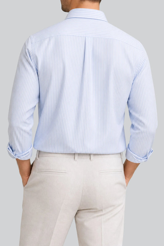 PIN STRIPED SHIRT | PASTEL BLUE