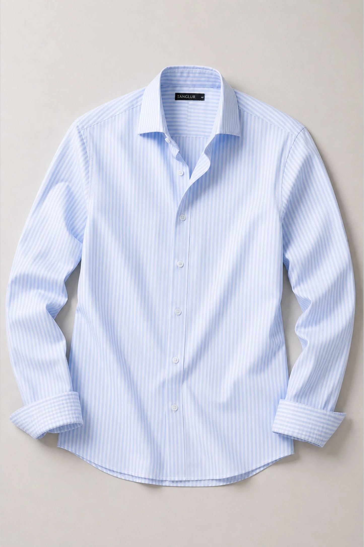 PIN STRIPED SHIRT | PASTEL BLUE