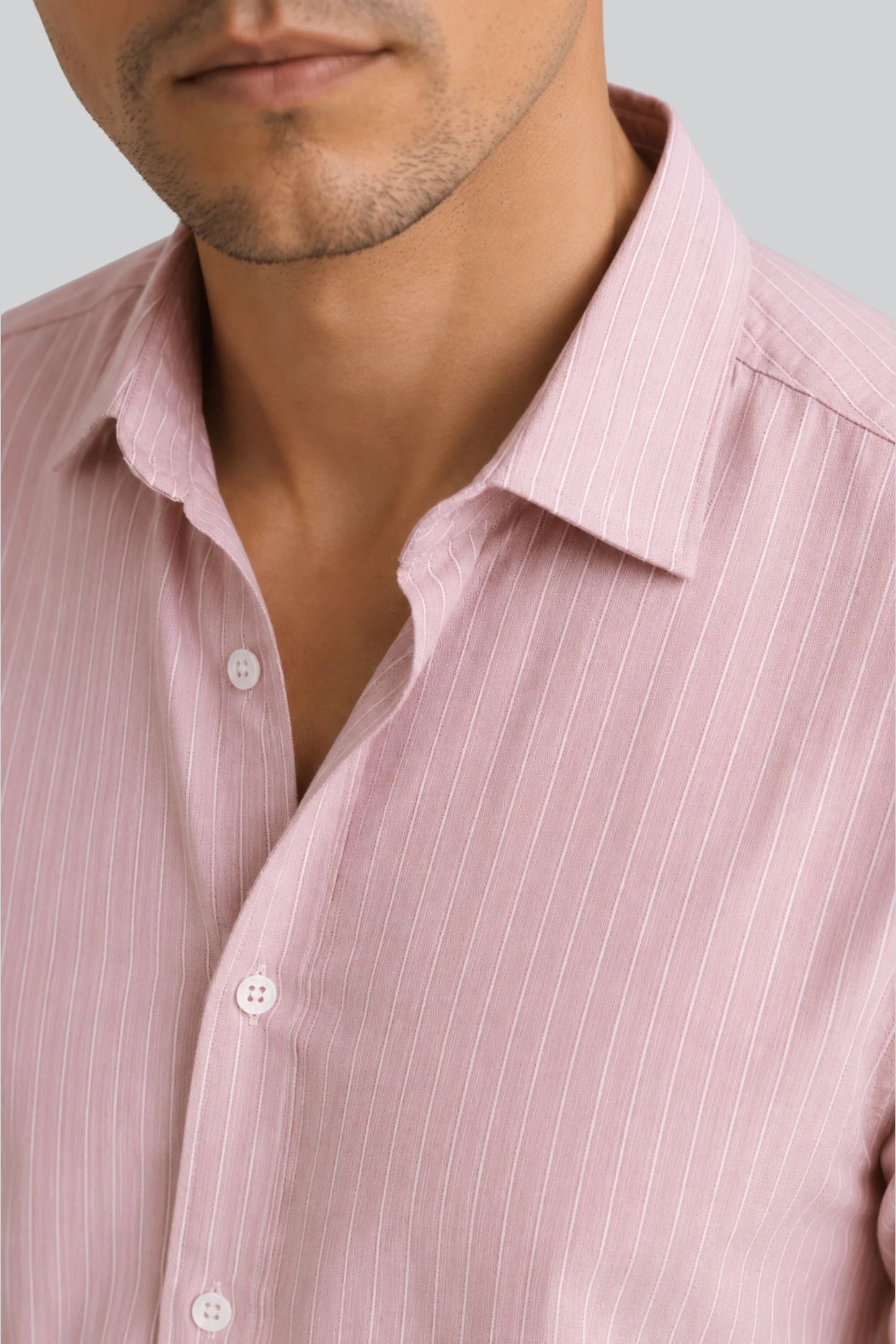 PIN STRIPED SHIRT | BUBBLE GUM