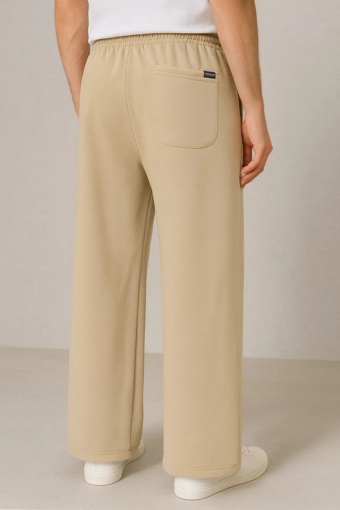 WIDE LEG BAGGY TROUSERS | BEIGE
