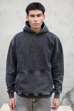 OVERSIZED STONE WASHED HOODIE | VINTAGE BLACK