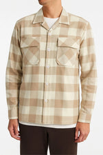 FLANNEL CHECKERED SHACKET | BEIGE