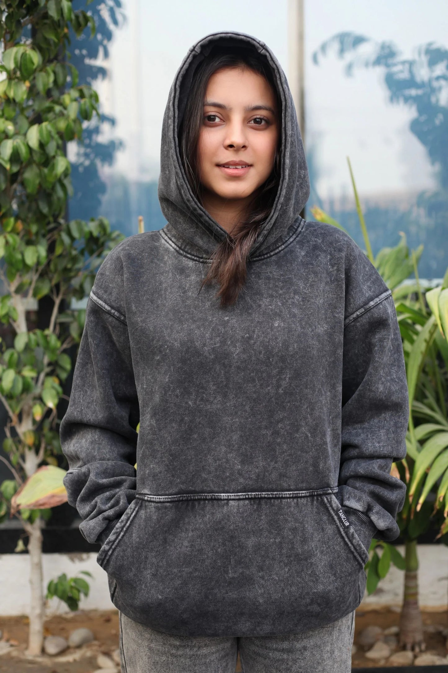 OVERSIZED STONE WASHED HOODIE | VINTAGE BLACK