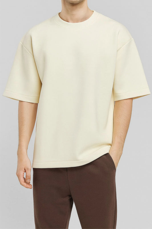 HEAVY GSM DROP SHOULDER TEE | CREAM