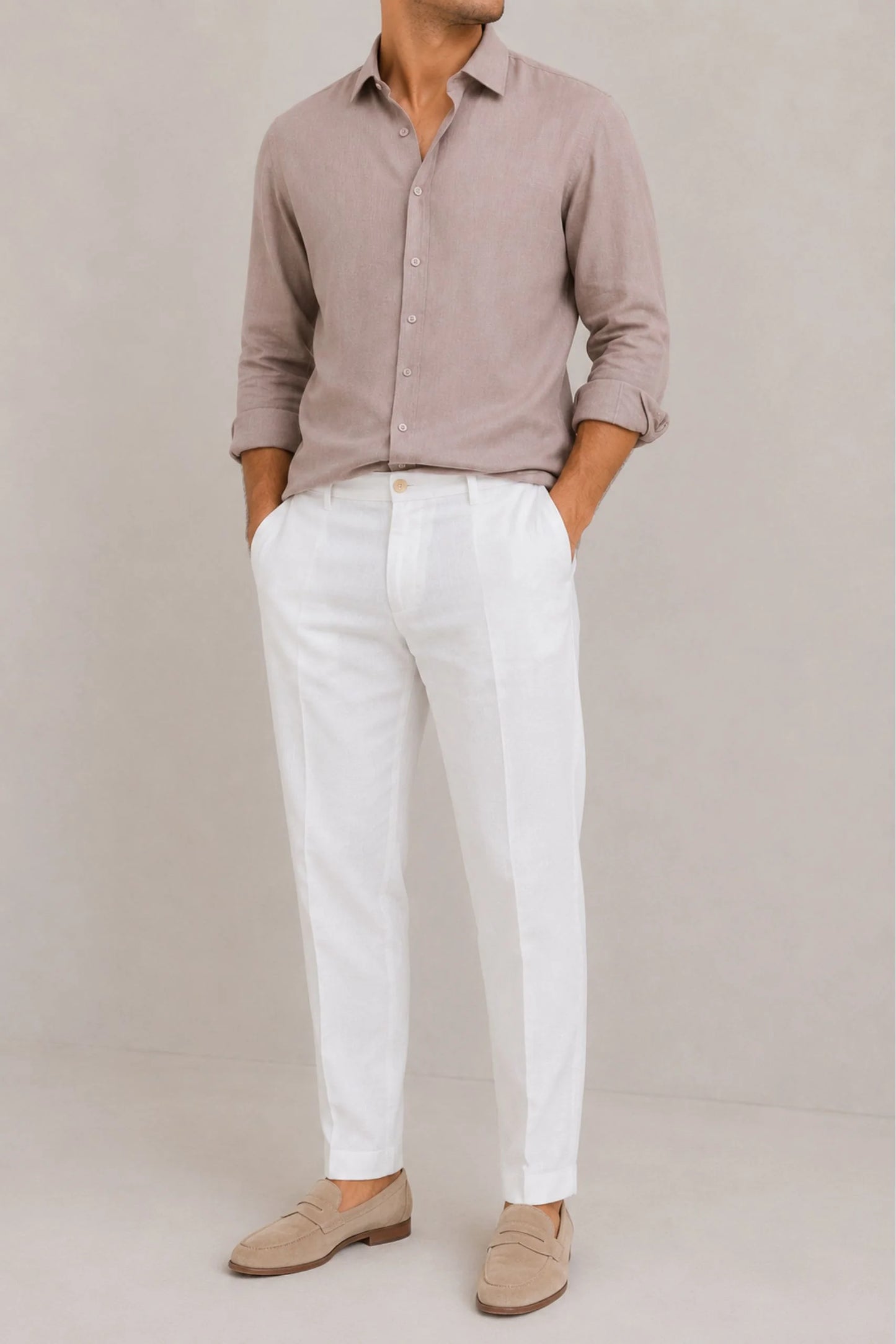 LINEN SHIRT | DUST PINK