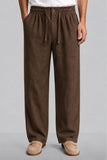 LINEN TROUSER | COFFEE BROWN