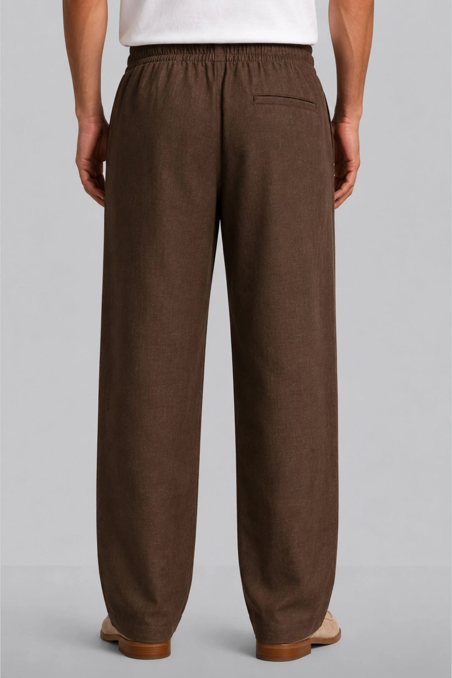 LINEN TROUSER | COFFEE BROWN