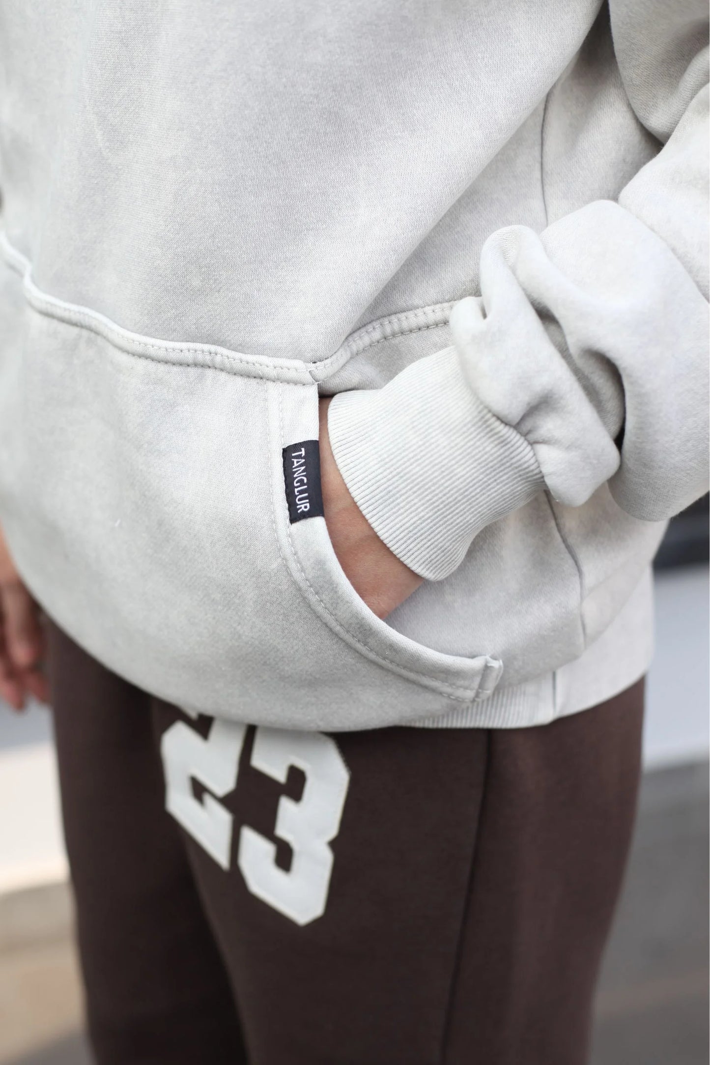 OVERSIZED STONE WASHED HOODIE | ASH WHITE