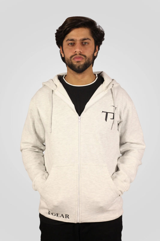TG ZIPPER HOODIE | ASH GREY