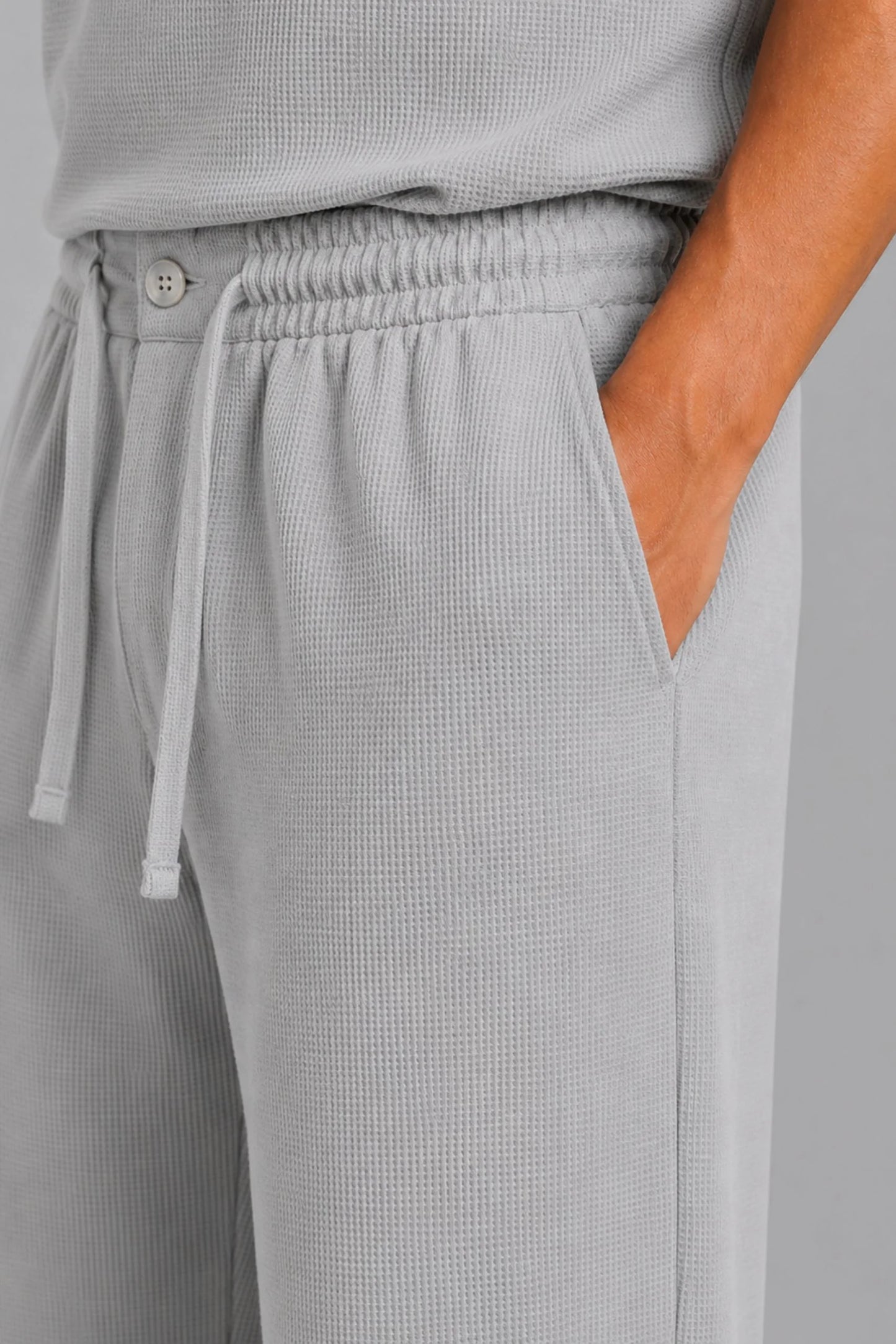 WAFFLE TROUSER | SLATE GREY