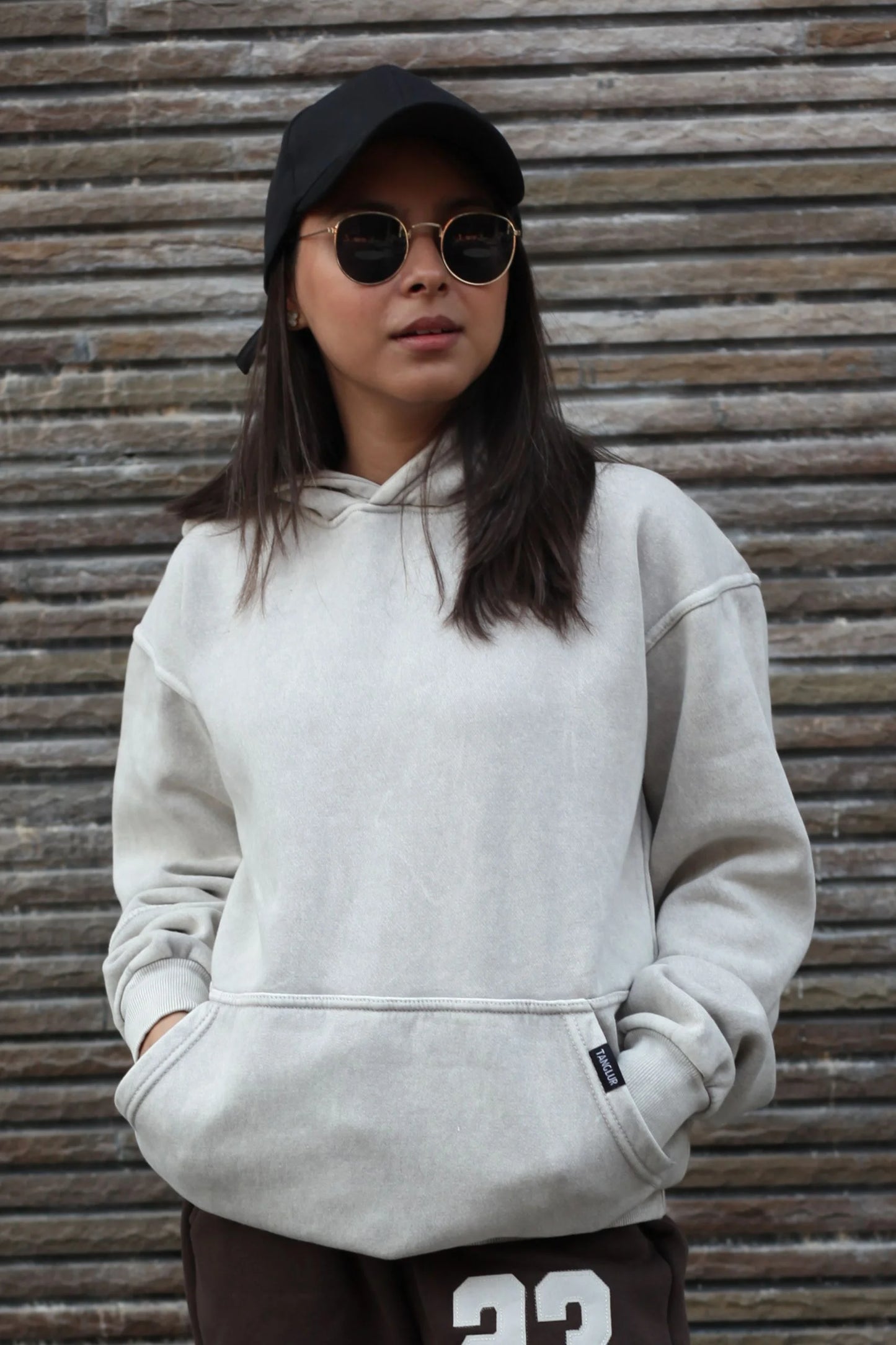 OVERSIZED STONE WASHED HOODIE | ASH WHITE